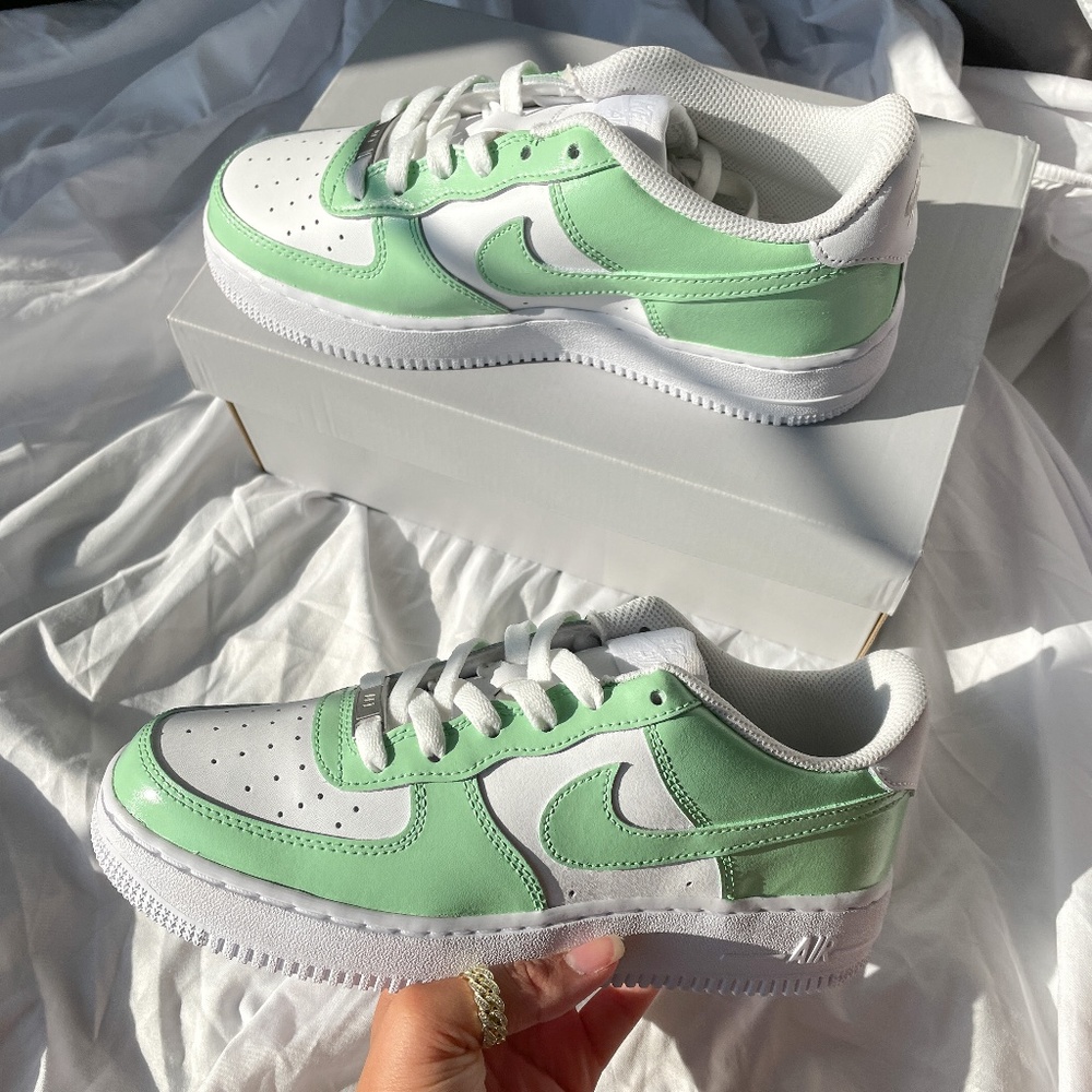 Nike Air Force 1 Spruce Aura Custom - Picture 4 of 12